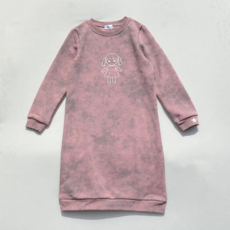 AA 25AW Tie-Dye Printed Cotton Sweatshirt Collection Girls Dress Baby Set Children Family Matching Outfits Casual Clothes