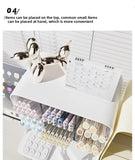Angle Insertion Desk Pen Holder, Desktop Storage Box for Office Supplies & Cosmetics, Multifunctional Organizer Rack