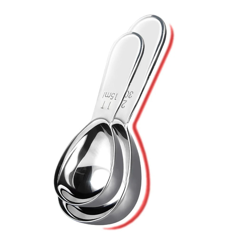 1pc Stainless Steel Coffee Spoons Coffee Measuring Scoop for Ground 15ml/30ml Beans Tea Sugar Delicate Home Barista Accessories