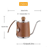 304 Stainless Steel Pour Coffee Kettle Practcial Brown Gooseneck Kettle For Smooth Pour Coffee Experience