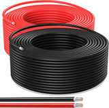 US Stock 10AWG Solar Extension Cable 100m 50m 6mm2 IP67 Waterproof Solar Power Cable Red Black For PV Panel Connection Home Boat
