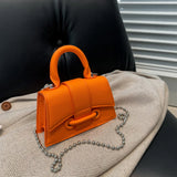 Women Mini Handbag Korean Style Chic Solid Texture Chain Crossbody Bag Ladies Summer High-Grade New Lipstick Commuter Bags