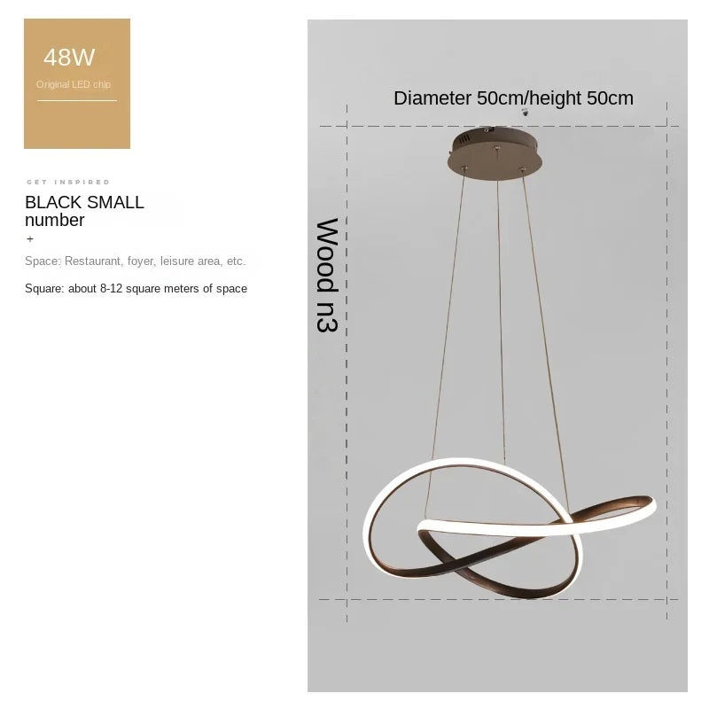 Personalized and Creative Clover Restaurant Pendant Light Nordic Modern and Minimalist Restaurant Hotel Art Bar LEDCeiling Light