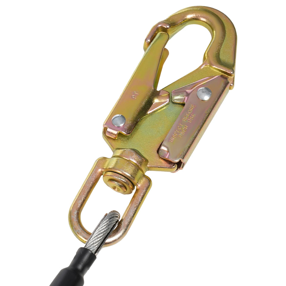 Sling Tree Descent Sling Rope 5/8 Inches -8 Feet/14 Feet with Triple Locking Carabiner Adjuster Orange/For Climbing Rescue