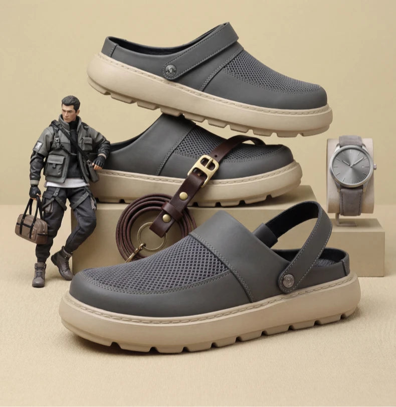 Summer Sandals Men's Outdoor Beach Anti-slip Breathable Slippers Men's Beach Comfortable Soft-soled Casual Men Shoes