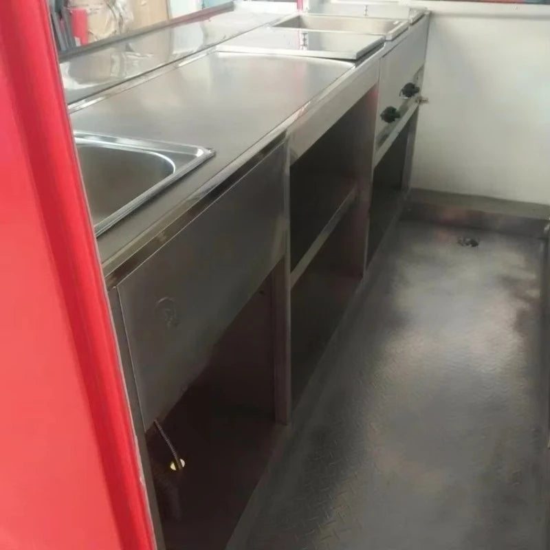 Commercial Multi-Functional Food Trailer Truck for Sale - Convertible BBQ Coffee Ice Cream Setup Galvanized Steel