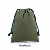 Cotton Drawstring Storage Bag White Canvas Bags for Candy Gift Package Pouch Reusable Home Sundries Organize Dustproof Sacks