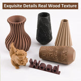 Wood PLA Filament 1.75mm Beginner Bundle,  Individually Vacuum Packed, 250g/500g/1000g Spool, Black wood +Walnut+Logs+cyan wood