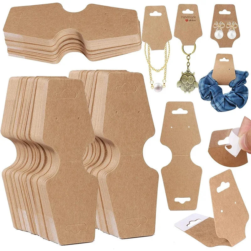 Jewelry Earrings Packaging Card Necklace Blank Jewelry Card Paper Earrings Paper Card Bow Storage