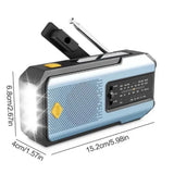 STONEGO Emergency Radio Solar Power Hand Crank Radio Global Receiver High Quality LED Torch Reading Light SOS Alarm 2000mAh