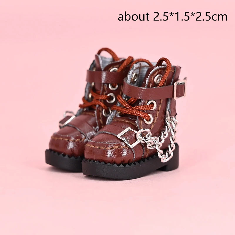 1 Pair Doll Boots Ob11 Shoe Baby New OB11 Shoes Doll Shoes 1/12 Shoes BJD Doll Boots