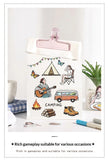 JIANWU Good Collection Book Series Vintage Life Character Landscape Material Collage PET Sticker Creative DIY Journal Stationery