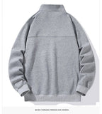 Big Size Clothing Store Sweatshirt Men Half Turtleneck Zip-up Long Sleeve Pullover Male Loose Fit Spring Autumn Large Plus 10XL