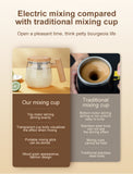 400ML Electric Blender Mixer Pot Portable Self Stirring Glass Coffee Cup Mugs Kitchen Tools for Milk Latte Coffee Drinks Mixing