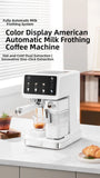 220V Touch Screen Coffee Machine for Home 20Bar Espresso Maker with Milk Frother Automatic Coffee Brewer Energy Saving