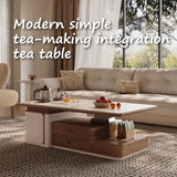 Tea Making Integration Rectangle Coffee Table Storage Fashion Living Room Center Sofa Side Table Interior Decor Items Furniture