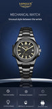 Men automatic watch business date mechanical watches waterproof stainless steel luminous luxury mens watch boyfriend gift