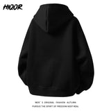 American Retro Hoodie Sweatshirt Autumn Winter Men's Loose Casual Open Cardigan Jacket Comfortable Long Sleeve Zipper Pure Wear
