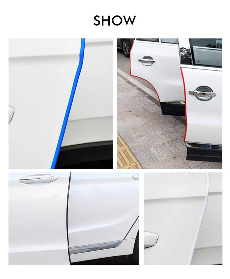 5M Car Door Edge Sealing Strip Transparent PVC Scratch Protector Strip Anti-collision Stickers Door Anti-scratch Car Accessories