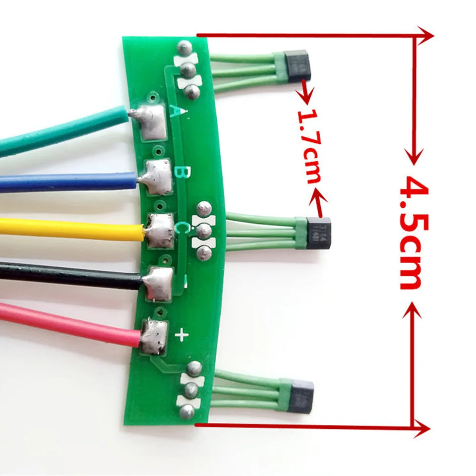 Electric Bike Motor Hall Sensor Kit - 1pc 3144/3413 Hall Part With PCB Board & Cable For 2-Wheel Electric Vehicles