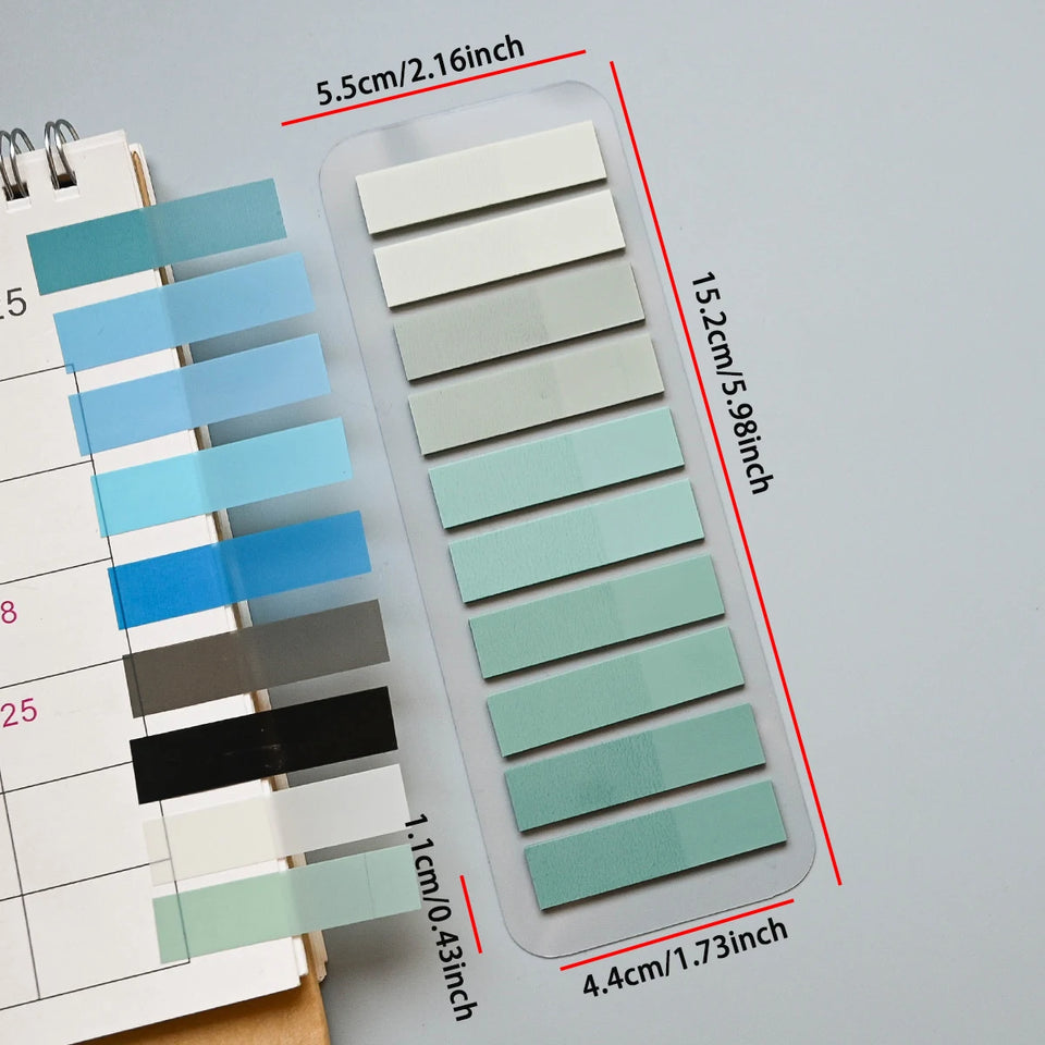 Colorful Transparent Memo Pads Self-Adhesive Sticky Notes Index 200-4000 Sheets for Office School Stationery