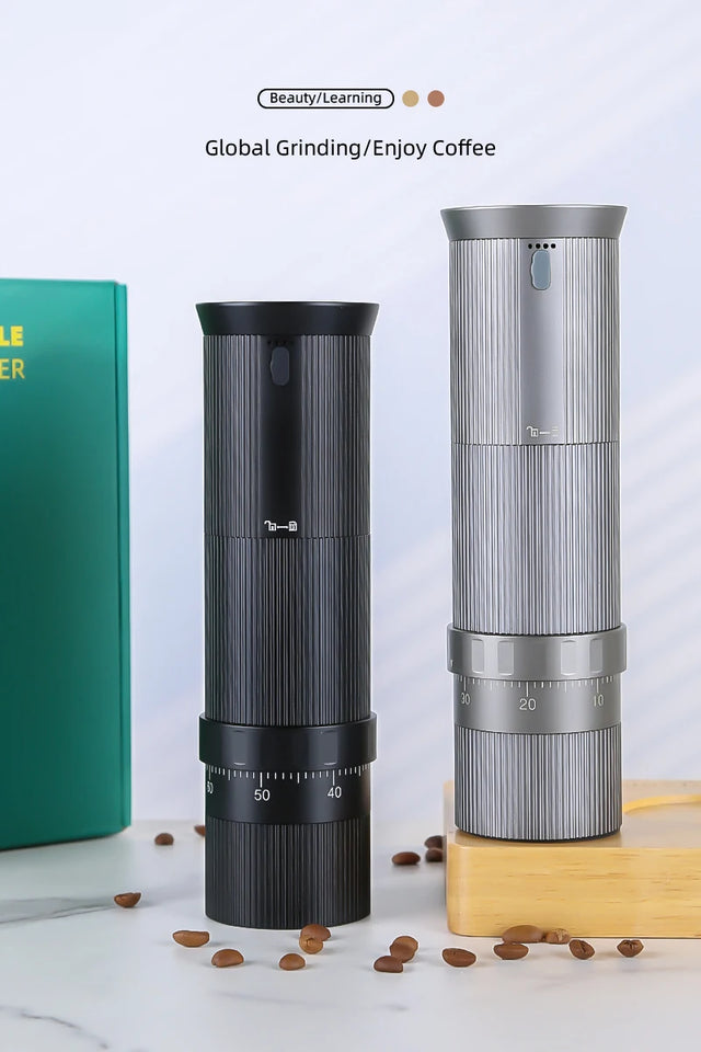 New Rechargeable Auto Espresso Barista CNC Conical Burr Coffee Bean Grinder Machine