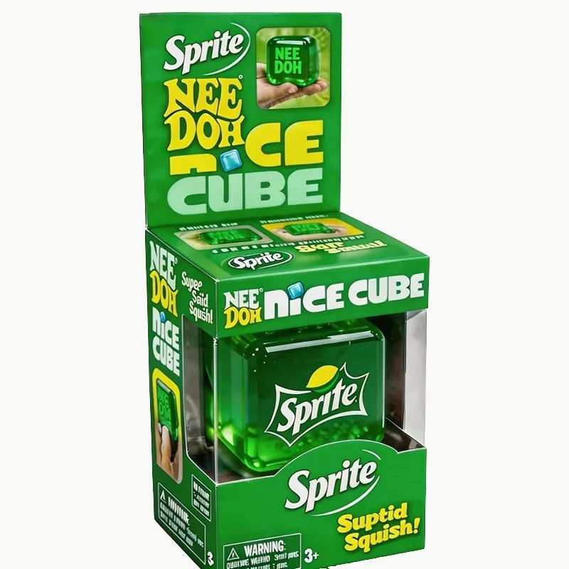 Dr Pepper X NeeDoh Nice Cube Squishy Stress Relief Toy Soft Squeeze Fidget Cube for Kids & Adults Anxiety Relief Sensory Toy