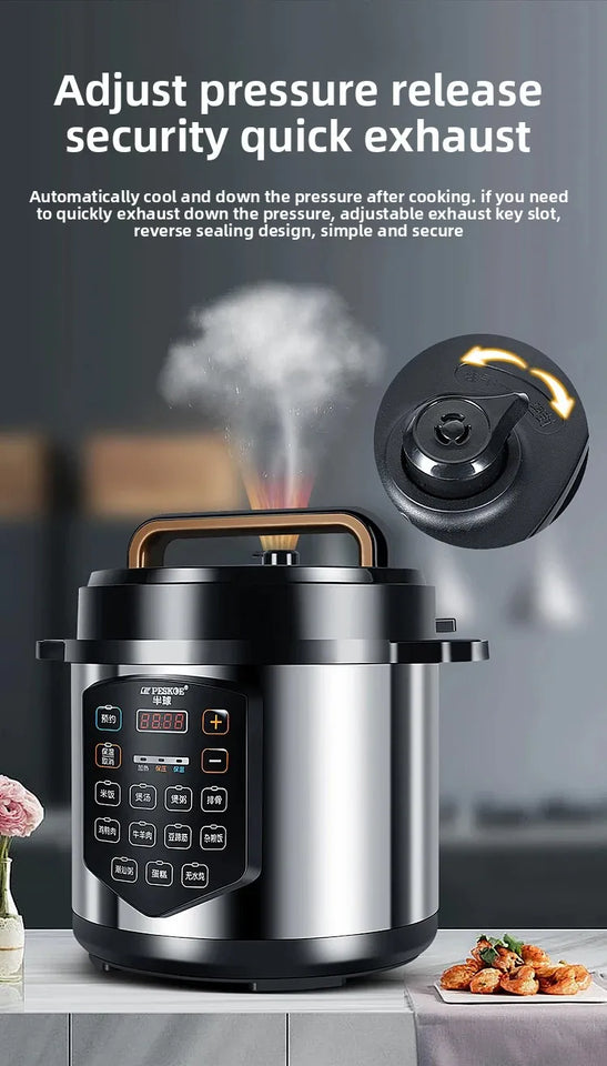‌13L Commercial Heavy Duty Pressure Cooker,Restaurant Grade Electric Steamer,Breakfast Buffet Auto Keep Warm Function