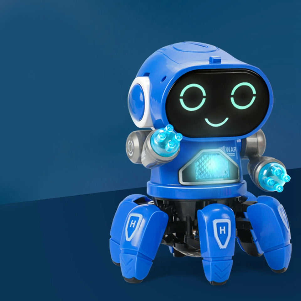 Children Robot  Electric Robot  Robot  Six Claws Plastic Intelligent Dancing Singing Light Electric Robot  for Boys