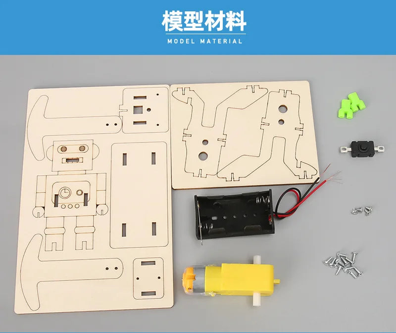 DIY Walking Robot Science and Technology Small Production Puzzle Experiment Toy Materials