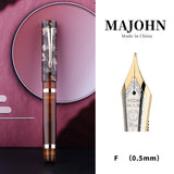 Majohn M700 Resin Fountain Pen EF/F Nib 0.5/0.38mm with A Converter Germany Imported Ink Pen Beautiful Students Gifts