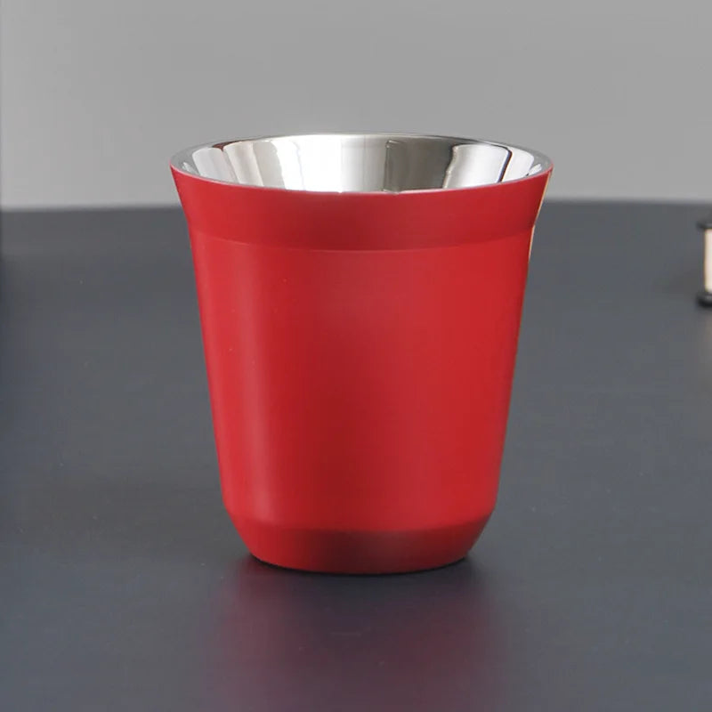 Custom Name Stainless Steel Espresso Cups Double Wall Insulated Cups Demitasse Cups Coffee Cup For Drinking Coffee, Gift for Him