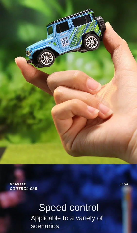 J40Small Mini Remote Control Alloy Birthday Gift Toy Car Model with Lights and Hanging Box for Boys