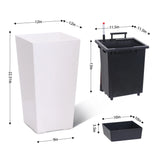 2pcs Planters Outdoor Indoor Planter Pots, High Front Porch Planter Pots with Drainage Holes Auto Watering, Convenience Instill