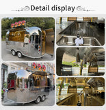 mobile food vending cart with multifunctional and spacious interior, serving as a portable kitchen trailer