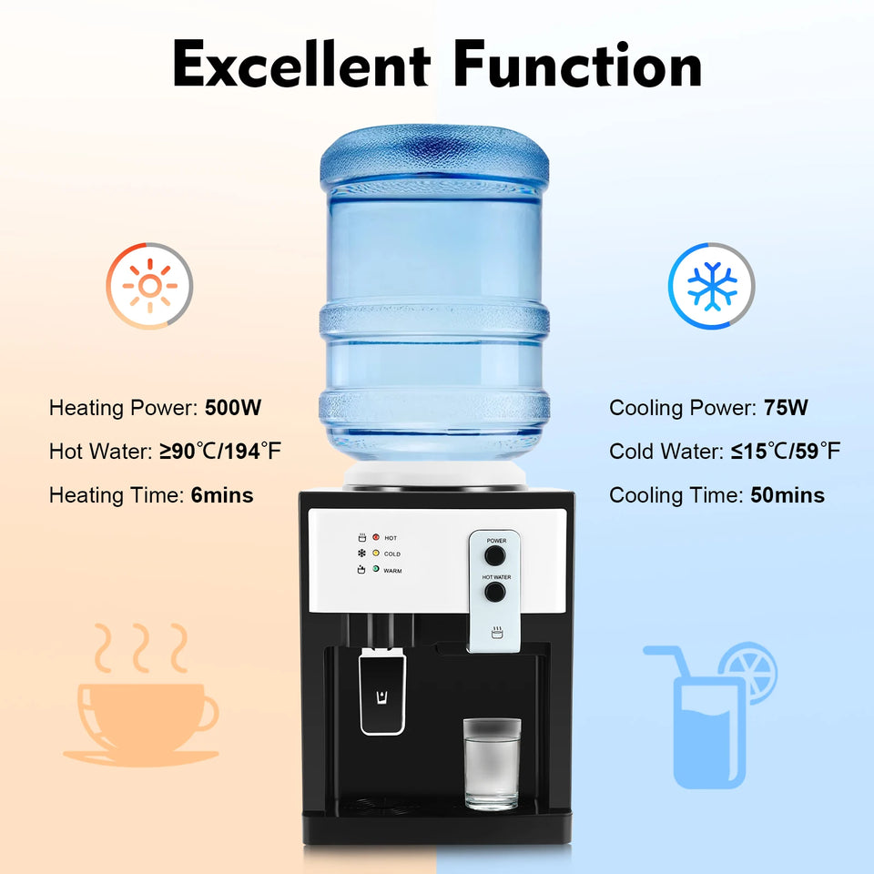 HS-09 Hot/Cold Desktop Electric Water Dispense Water Detachable Design Cooler Dispenser Water Cooler for Home Office