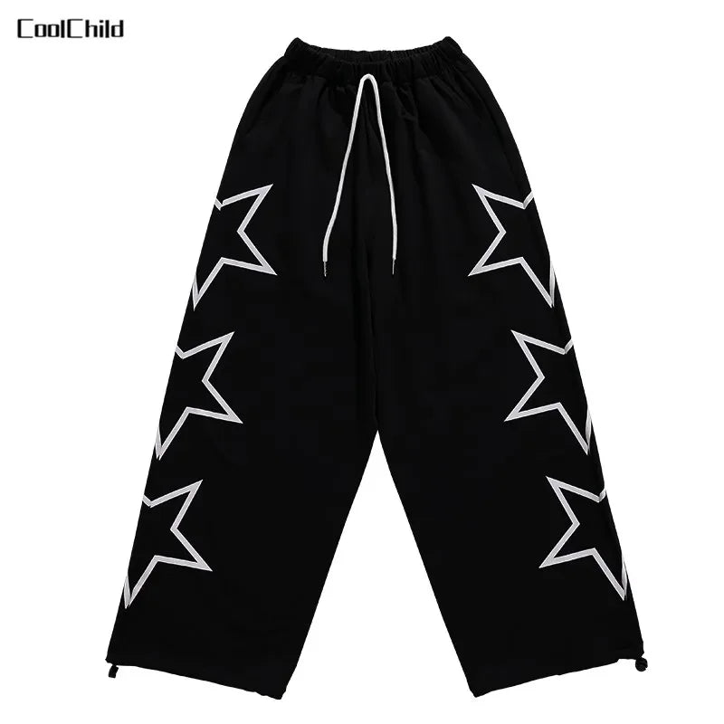 Girls Hip Hop Star Sweatshirt Vest Joggers Pants Boys Cool Streetwear Clothes Set Kids Children Jazz Street Dance K-pop Costumes