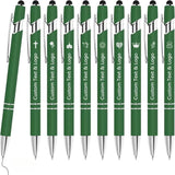 10 pcs Bulk Custom Pens Personalized with Name Engraved Text/Logo Stylus Tip Black Ink Options for Events & Promotions 10/1 pcs