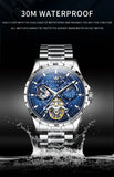 OLEVS 6689 Original Brand Men's Watches Starry Sky Disk Waterproof Luminous Automatic Mechanical Wristwatch Moon Phase Man Watch
