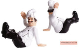 Restaurant Resin Decor - Chef Figurine & Bar Ornaments for Cafe, Commercial Kitchen Decorations Durable Resin Craft