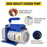 SIHAO 1.8CFM Vacuum Pump with Gauges AC Refrigerant  Vacuum Packing Air Condition Automobile Maintenance 220V 110V