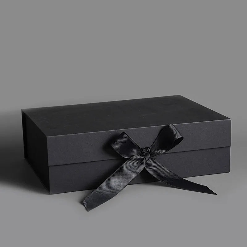 Cardboard Package Box Pink Black Carton Large Gift Box Personalized Logo Corrugated Box For Packaging Party Box With Ribbon