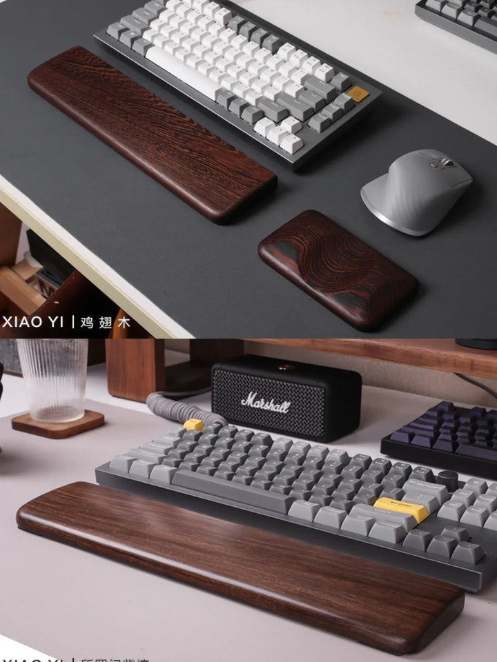 Walnut Wood Palm Rest Custom Solid Wooden Keyboard Wrist Rest Fillet Filco Palm Stress for 68/87/104 Keyboard Gamer Accessories