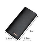 Men's PU Leather Long Clutch, Thin Business Card Holder, Men's Wallet, Brown, Black, Coffee, Pocket Coin Purse, Fashion 2024