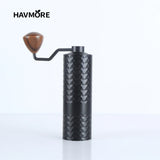 HAVMORE Upgrade Manual Coffee Grinder CNC Professional Stainless Steel Diamond Adjustable Manual Burr Coffee Bean Grinding
