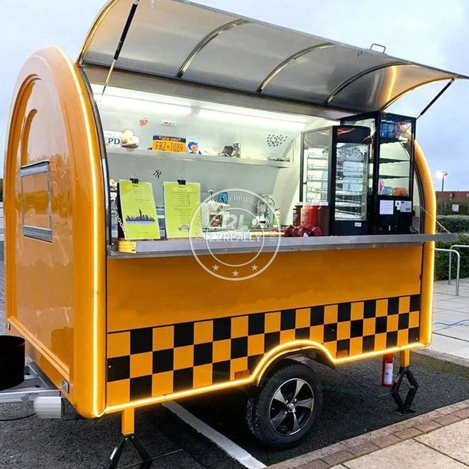 Fully Equipped Ice Cream Food Truck with Full Kitchen Trailer, Fast Food Trailer, Mobile Street Food Cart for Sale