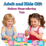 GOOD- NeeDoh Nice Cube Squishy Stress Relief Toy, Soft Squeeze Fidget Cube for Kids & Adults, Anxiety Relief Sensory Toy-
