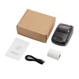 Receipt Printer Portable 58mm Mobile Thermal Printer Wireless BT Mini Bill Ticket Printing Printer with 1pcs Thermal Paper Rolls