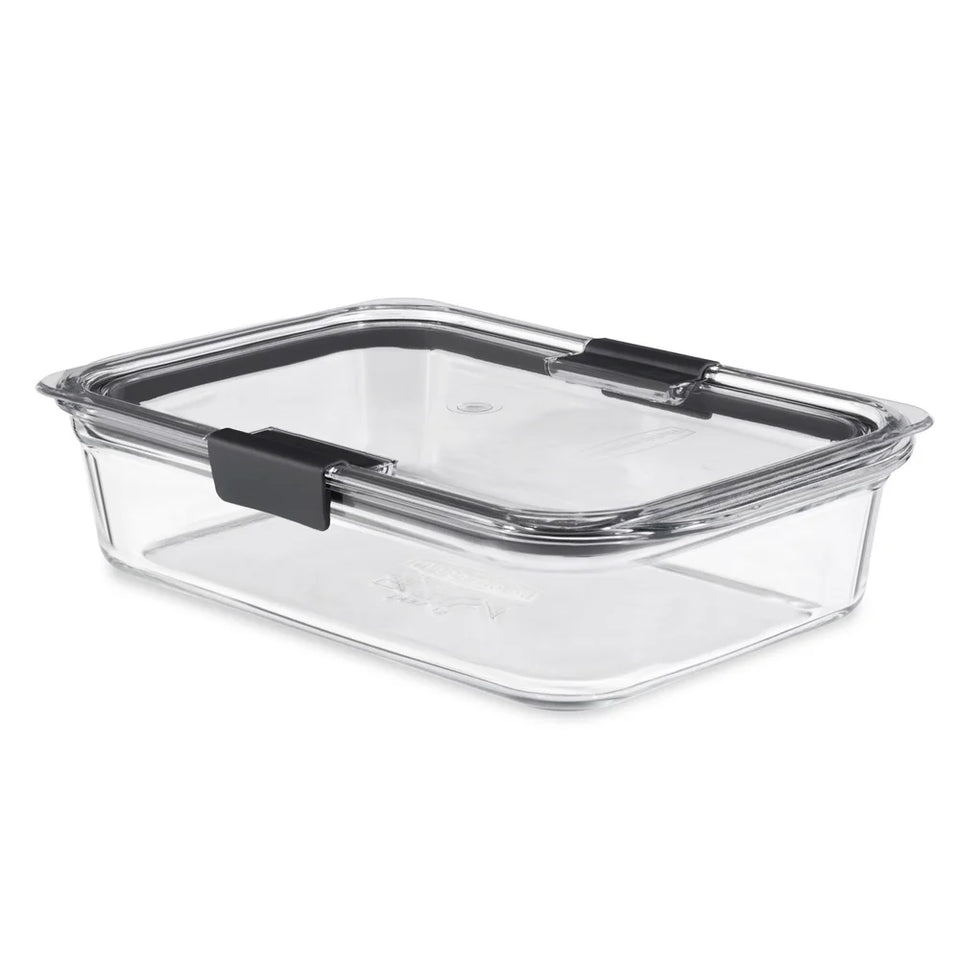 Brilliance Glass Food Storage Container 8-Cup Airtight Leak Proof BPA Free Oven Microwave Dishwasher Safe Perfect Organization