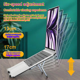 Metal Mini Foldable Laptop Stand Adjustable Angle Portable Notebook Holder for 10-17 Inch Laptops Ideal for Home Office Travel